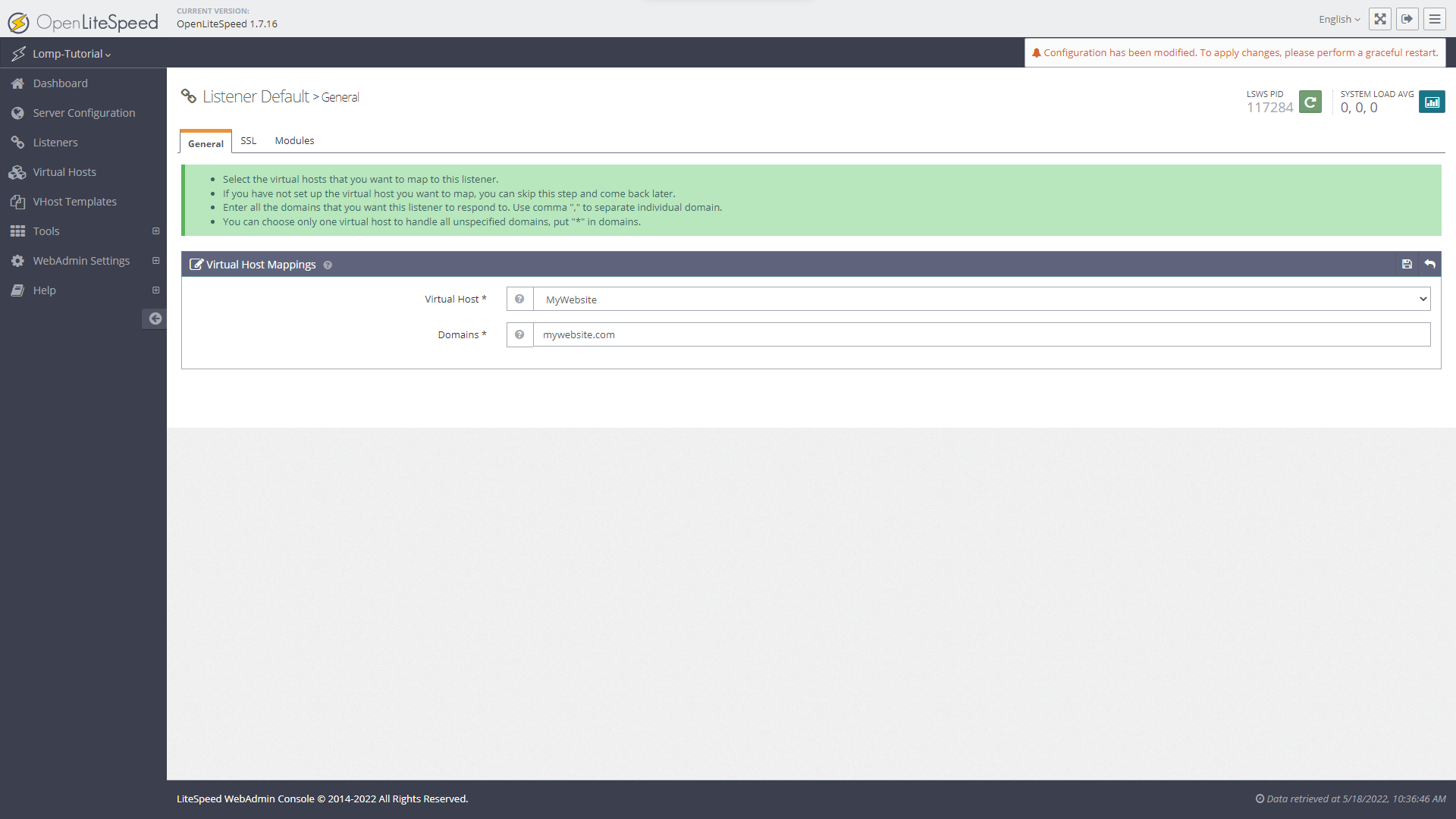 Listener Configuration